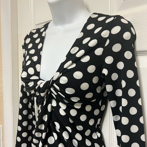 GINGER Black/White Polka Dot Bodysuit - Picture 3 of 8
